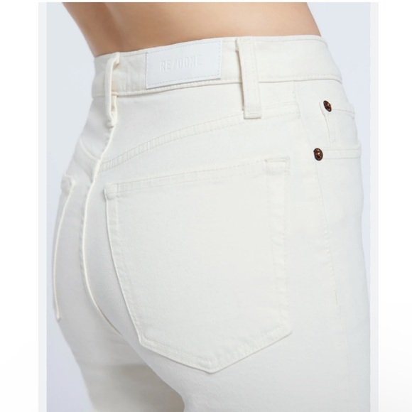 Re/Done 70s Stove Pipe Jeans Destroyed in White, Size 31 NWT $285 - Picture 4 of 10